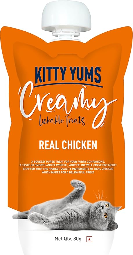 Kitty yums Creamy Lickable Real Chicken Cat Treat